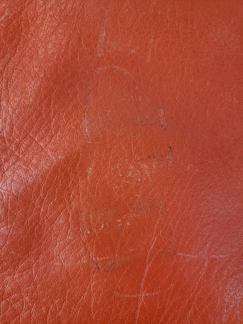 Alberta di Canio Foldover Clutch Purse Coral Red Leather Envelope Bag